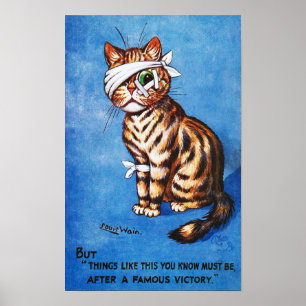 Katze Ehrwürdige Verletzung, Louis Wain Poster