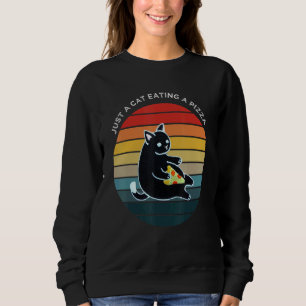 Katze Ei Pepperoni Slice Cat Liebe Pizza Sweatshirt