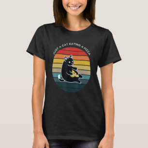 Katze Ei Pepperoni Slice Cat Liebe Pizza T-Shirt