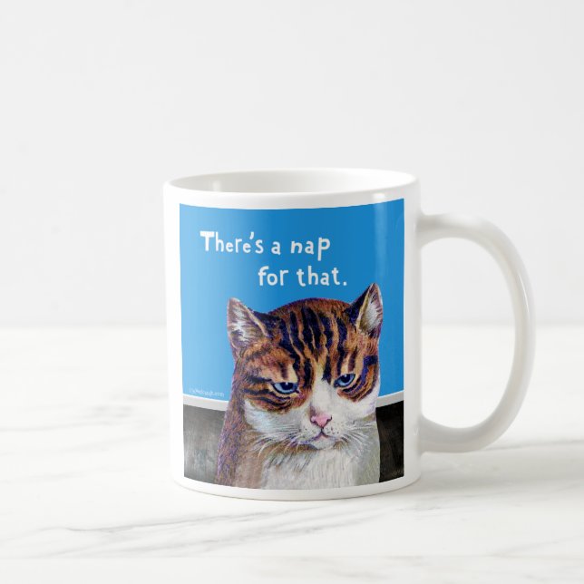 Katze "Ein Nickerchen dafür" Kaffeetasse (Rechts)