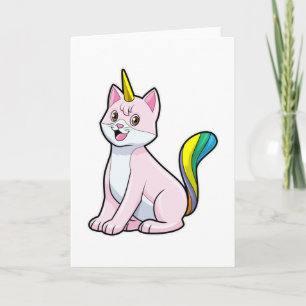Katze Einhorn Karte
