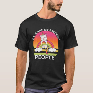 Katze Einhorn Katzen sind meine Lieblingsmenschen T-Shirt