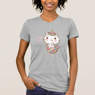 Katze Einhorn Shirt - Unikat Meerjungfrau Katze Ic