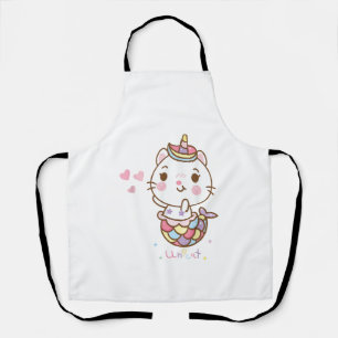Katze Einhorn Shirt - Unikat Meerjungfrau Katze Ic Schürze