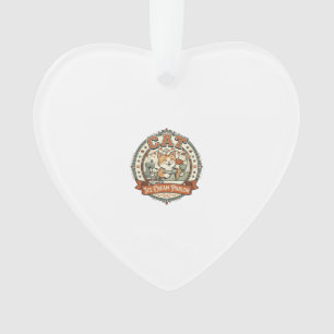 Katze Eisdiele Katze Eisdiele Katze Vint Ornament