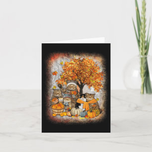 Katze Erntedank Kürkin Herbstkatzenfieber Karte