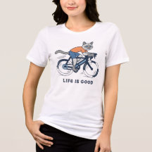 Katze fährt Rennrad