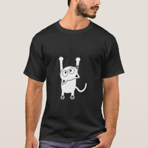 Katze fällt kratzt Kätzchen Hauskatze Haustier Tie T-Shirt