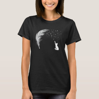 Katze fängt Feder fliegende Blätter Coole Straße S T-Shirt