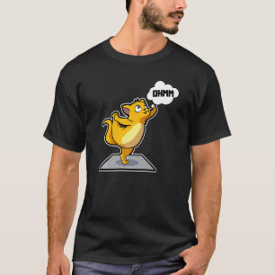 Katze Faultier Yoga-Posen Sportturnen Ohm Herzschl T-Shirt