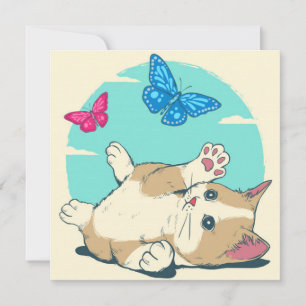 Katze Feiertagskarte