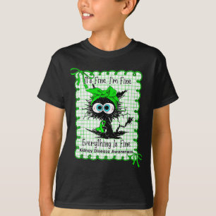 Katze fein fein kokette Nierenerkrankung Bewusstse T-Shirt