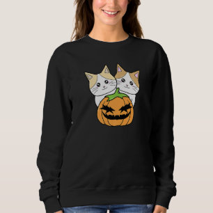 Katze Feline Krallen Kürbis Halloween Candy Corn S Sweatshirt