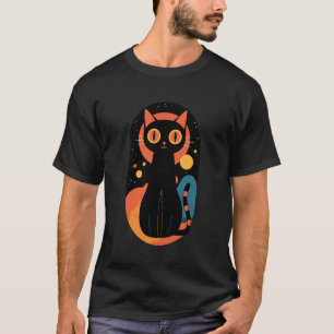 Katze Felines Tier Haustier Kätzchen Hexe Mystiker T-Shirt