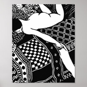Katze Felix Vallotton Lady Bed Laziness La Paresse Poster