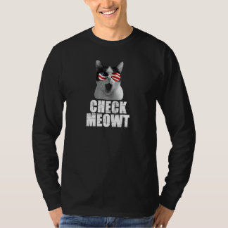 Katze Flagge Sonnenbrille Amerikanische Flagge Kat T-Shirt