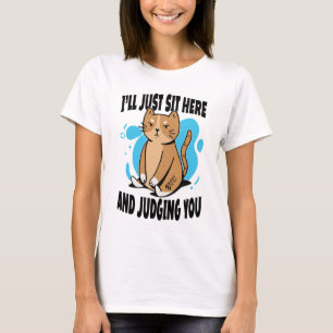 Katze Frauen weiß beurteilen T-Shirt