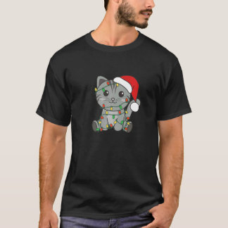 Katze Frohe Weihnachten Winter Tiere Katzen Weihna T-Shirt