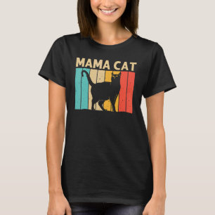 Katze für Frauen Mama Schwarze Katze Katze Person T-Shirt