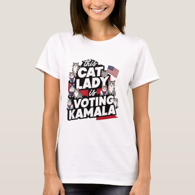KATZE FÜR KAMALA T-Shirt (Vorderseite)