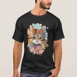 Katze für Kitten farbenfrohe Adoption T-Shirt