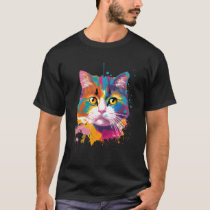 Katze für Kitten farbenfrohe Adoption T-Shirt