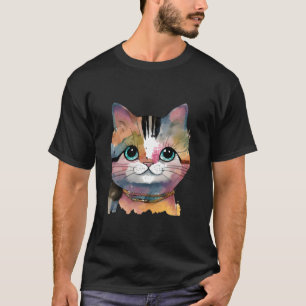 Katze für Kitten farbenfrohe Adoption T-Shirt