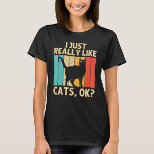 Katze für Männer Frauen schwarze Katze Person Katz T-Shirt