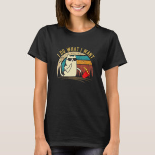 Katze für Männer Frauen Vintage Ich mache was ich T-Shirt