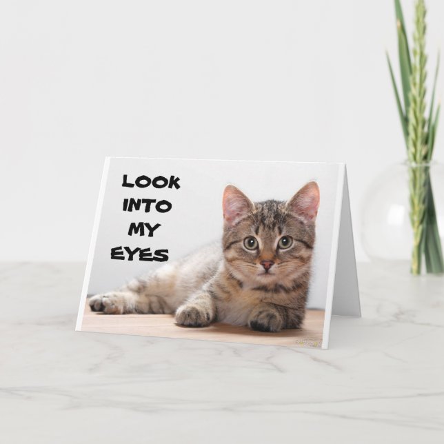 KATZE FÜR VERMISSTEN "IHREN GEBURTSTAG" KARTE (Vorderseite)