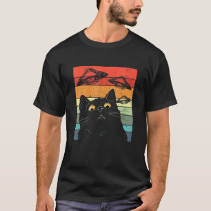 Katze Galaxy Ca Raumschiff Außerirdische Katze UFO T-Shirt