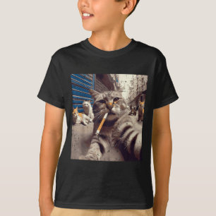 Katze Gangster Straßenkatzen Selfie Lustiges Meme  T-Shirt