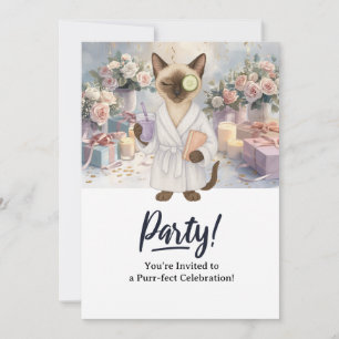 Katze Geburtstagsparty Einladungskarte Einladung