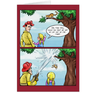 Katze gehaftet im Baum-Cartoon