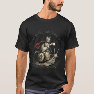 Katze geht zur Emotionsregulierung Lustige Katze M T-Shirt