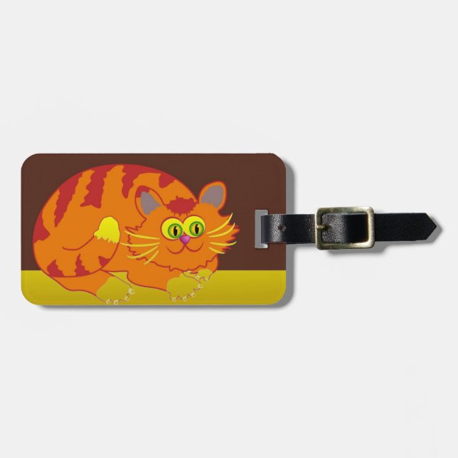 Katze Gepäckanhänger (Vorderseite horizontal)