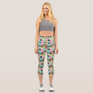 Katze Geschenk   Süßes Kawaii-Katzenmuster Capri Leggings