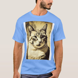Katze Gesicht Vintage T-Shirt