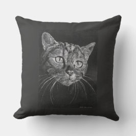 Katze-Gesicht Zeichnend Kissen