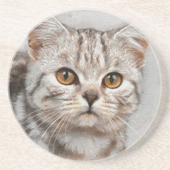Katze Getränkeuntersetzer (Vorne)