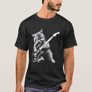 Katze Gitarrist Gitarre - Exotisch Kurzhaar Vater T-Shirt