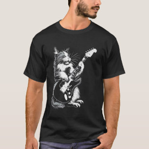 Katze Gitarrist Gitarre - Snowshoe Vater Mutter T-Shirt