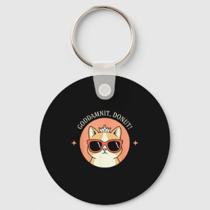 Katze - Godit, Donut! Sy Retro Katzenliebhaber Des Schlüsselanhänger