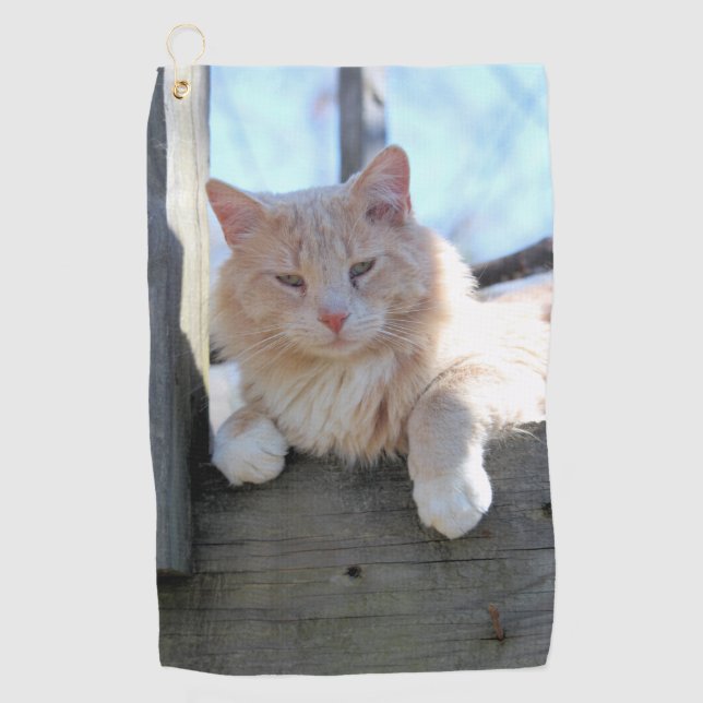Katze Golfhandtuch (Vorderseite)
