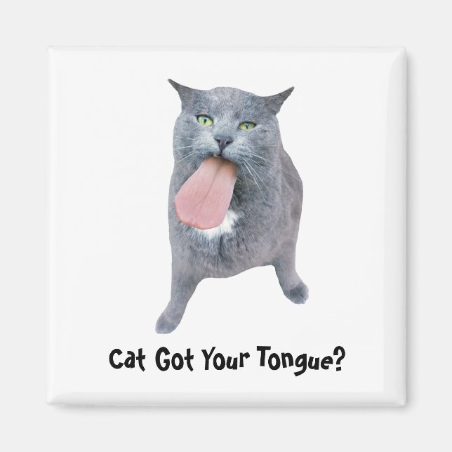 Katze Got deine Zunge? Magnet (Vorne)