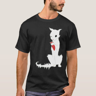 KATZE GOT IHR TONGUE-Shirt oben in WEISSE KATZE T-Shirt