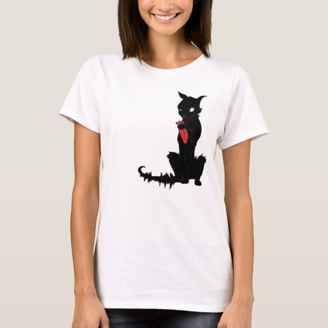 KATZE GOT IHR TONGUE-Shirt oben T-Shirt (Vorderseite)
