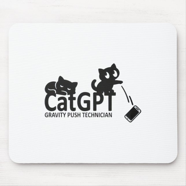 Katze Gpt Gravity Push Techniker _1  Mousepad (Vorne)