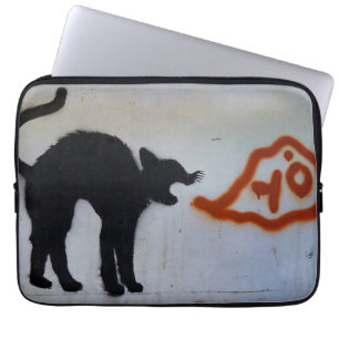 Katze Graffiti Laptop Ärmel. Laptopschutzhülle