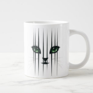 Katze Große Grüne Augen Moderner Katzenliebhaber Jumbo-Tasse